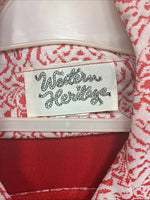 New Women’s Western Heritage Pink Designed Sleeveless Button Up Size 14 YY-128