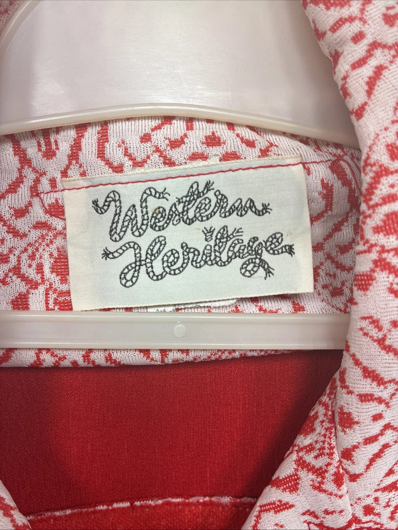 New Women’s Western Heritage Pink Designed Sleeveless Button Up Size 14 YY-128