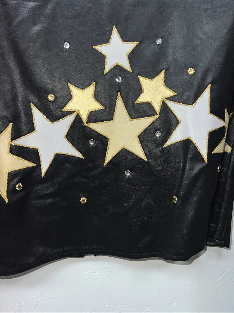 New Women Black 1849 Authentic Ranchwear long Sleeve Western show Shirt L UU-48