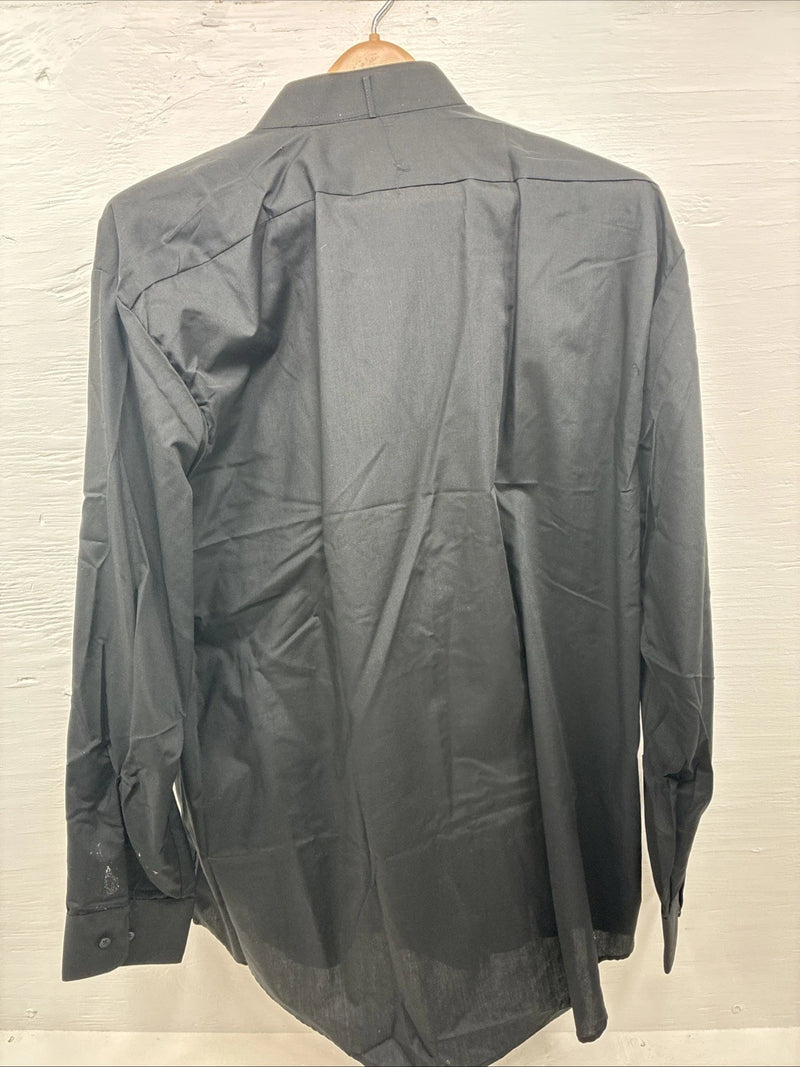 New Men’s Classix Black Under Tux Long Sleeve Button Up XL O-30