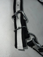 New Tough 1 Black White Draft Deluxe Nylon Halter #50-9575 W-37