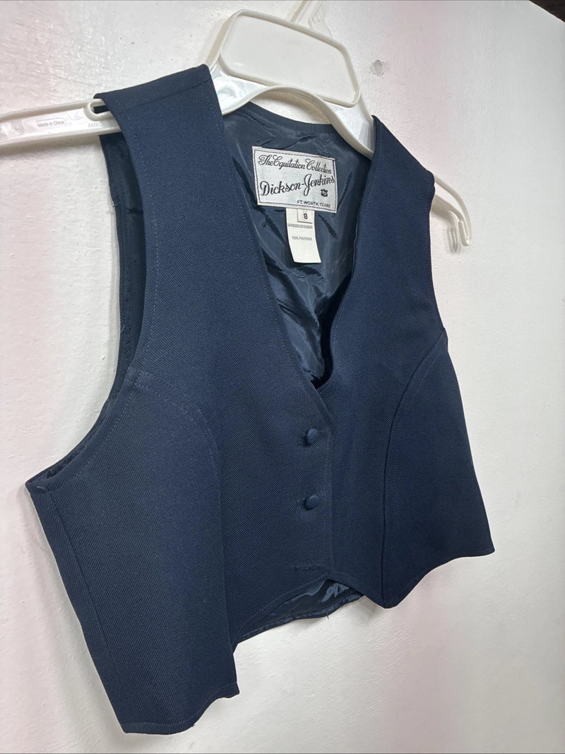 New Kids Dickson Jenkins Blue Vest Button Up Size 8 Girls TT-54