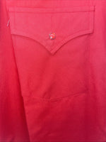 New Men’s ELY cattleman Red Long Sleeve Pearl Snap 15.5 X 34 Medium B-100