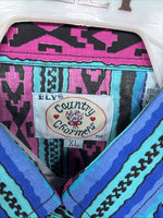 New Women’s Country Charmers Multicolor Long Sleeve Pearl Snap XL II-51