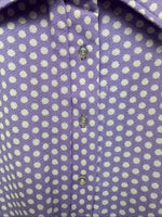 New Women’s Panhandle Slim Purple Body Suit Long Sleeve Button Up Medouk LL-64