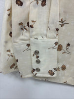 New Womens Panhandle Slim Yellow Floral Long Sleeve Pearl Snap Size 14 KK-9