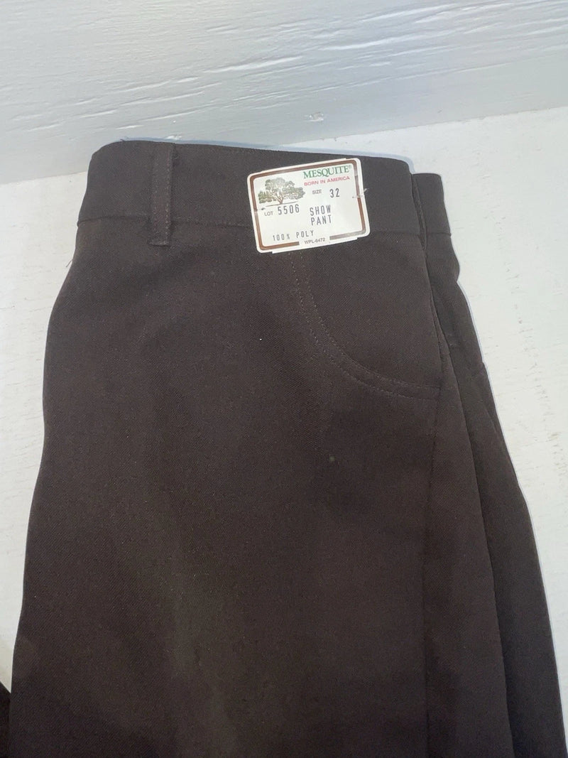 New Vintage Brown Mesquite Polyester Pants #5506 OO-32