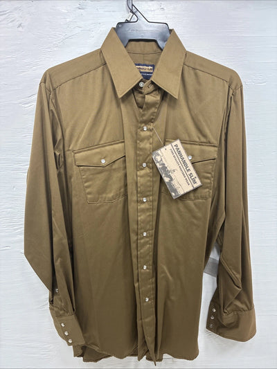 New Men’s Panhandle Slim Green Long Sleeve Pearl Snap 16.5 Large CC-31