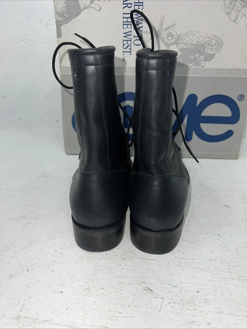 New Women’s Navy Lace Up Acme Cowboy Boots. C 4016 7.5 7 1/2 M. 17-40