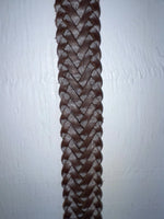 New Brown Genuine Leather Braided 34” Belt Z-129