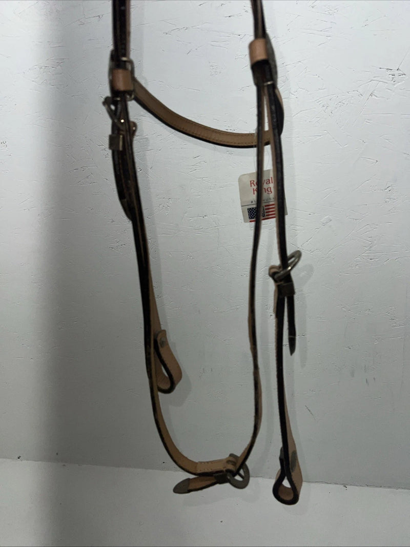 New Leather Royal King Brownband Headstall. Full #18-201 S-55