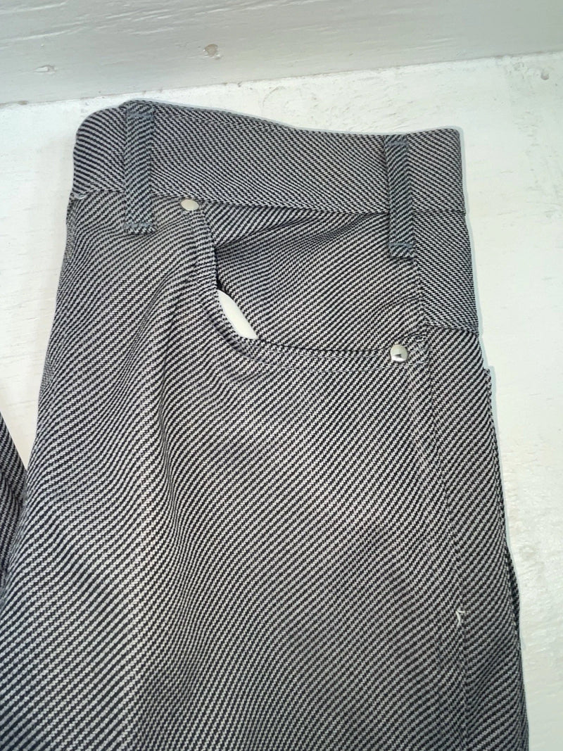 New Vintage Black Speckled Polyester Pants #2624 3A-60
