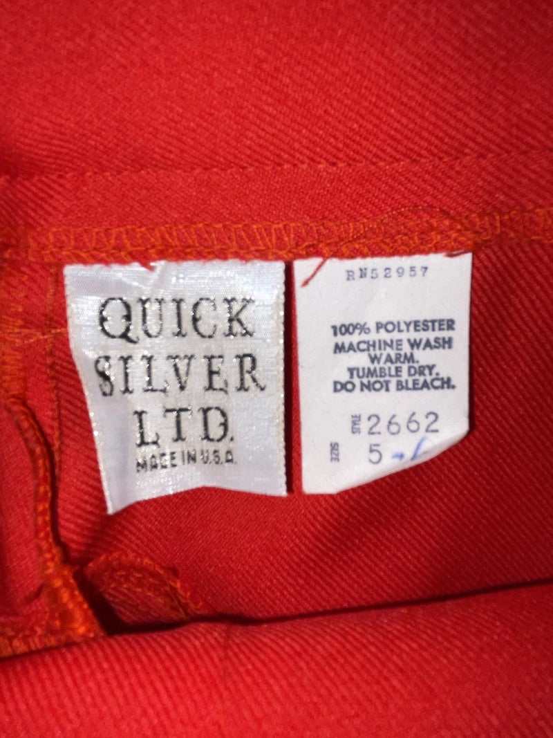 New Vintage Red Quicksilver Polyester Pants #2662 ZZ-58