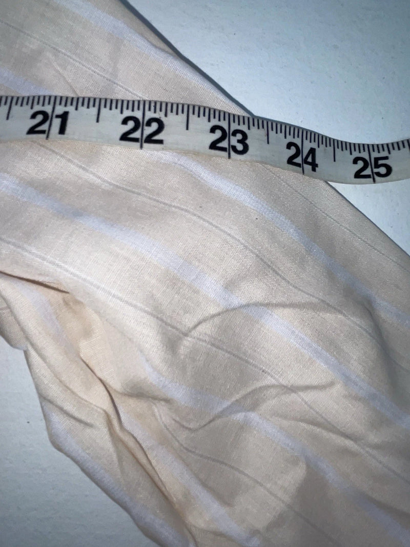 New Women’s Tan Striped ELY Plains Long Sleeve Button Up Shirt 3B-99
