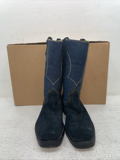 New Men’s Blue Rodeo Cowboy Boots. M 822 8 D. 1-113