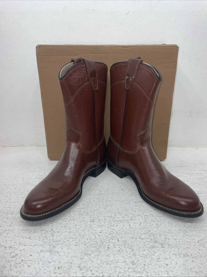 New Kids Brown Texas Brand Cowboy Boots. 3202 3.5 3 1/2 D. 23-150