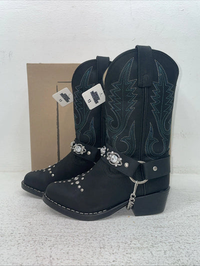 New Kids Black Smoky Mountain Cowboy Boots. 3283 C 13. 23-34