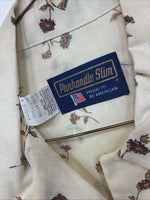New Womens Panhandle Slim Yellow Floral Long Sleeve Pearl Snap Size 14 KK-9