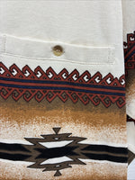 New Men’s Cumberland Brown Western Design Short Sleeve Polo Medium K-50