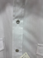 New Men’s ELY Cattleman White Long Sleeve Pearl Snap 17.5 X 35 XL CC-10
