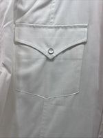 New Men’s Western Express White Long Sleeve Pearl Snap XXXL
