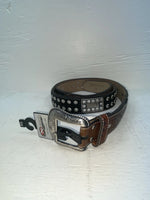 New Black Genuine Leather Nocona Bling And Tooled 46” Belt #M2498267 NN-137