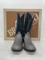New Youth Gray Bronco Cowboy Boots. B 1892 4 D. 2-118