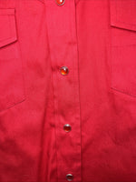 New Men’s Red Western Express Pearl Snap Long Sleeve Shirt. Medium I-37
