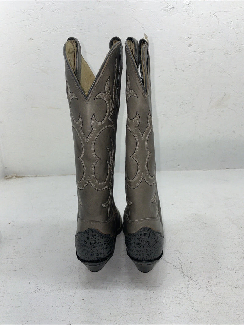 New Women’s Grey Texas Brand Cowboy Boots. 4902 7 M. 18-49