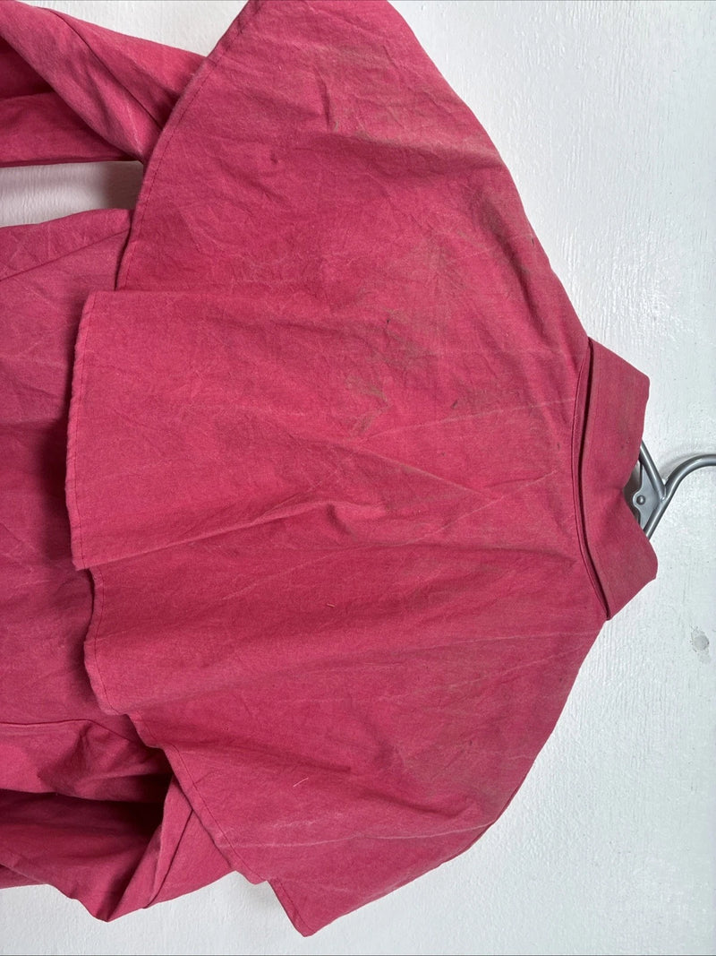 New Women’s Longhorn Pink long Sleeve Button Up Size 6/28  TT-76