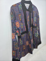 New Women’s Mine & Bills Purple Design Long Sleeve Button Up Small YY-132