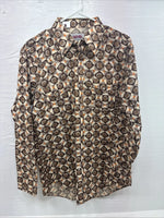 New Men’s Denver Westerns Brown Long Sleeve Pearl Snap 15.5 X 34 Medium K-83