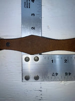 New Brown Genuine Leather Nocona Silver Animal Pendent 24” Belt #605 NN-62