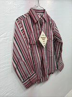 New Kids ELY Classic Red Stripe Long Sleeve Pearl Snap Small DD-19
