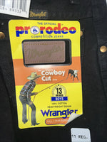 New Boys Black Wrangler Cowboy Cut Pro Rodeo Denim Jeans. 11/25 1/2 B-28