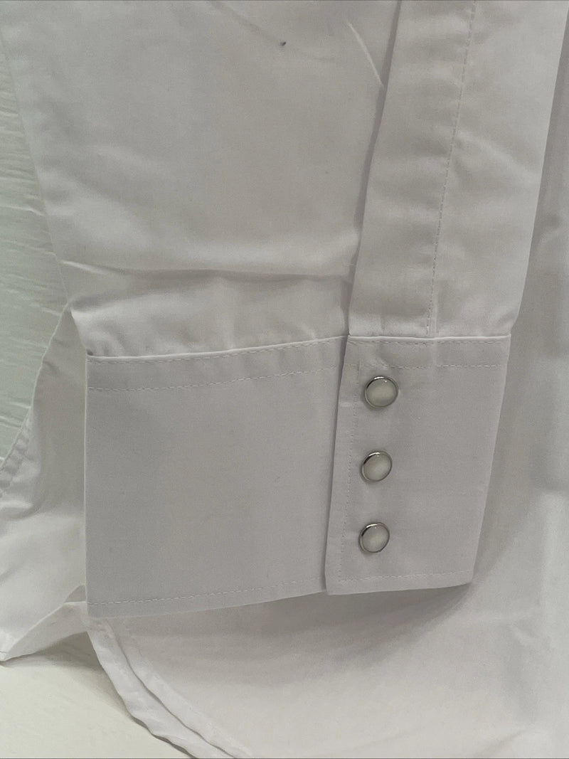 New Men’s White Horse White Long Sleeve Pearl Snap 3XL E-17