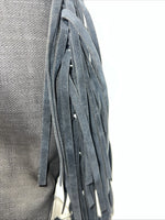 New Gray Angel Ranch Purse With Fringe #DHB1036B EE-5