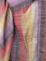 New Women’s H Bar C Multicolor Plaid Long Sleeve Pearl Snap Size 28 DD-142