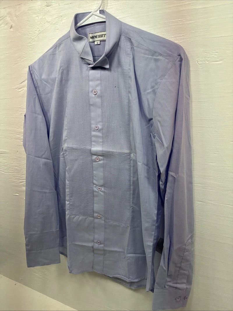 New Wayne Scott Purple Long Sleeve Button Up English Shirt Small X-94