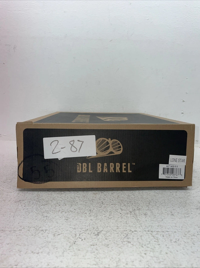New Youth Brown DBL Barrel Cowboy Boots. 4471402 5.5 5 1/2. 2-87