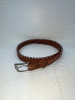 New Brown Genuine Leather Tex Tan Weaved 30” Belt #02/4564 JJ-121
