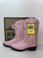 New Kids Pink With Fringe Smoky Mountain Cowboy Boots. 1058 C 13.5 13 1/2. 23-67