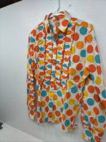 New Women’s TexasTogs Polkadot Long sleeve Pearl Snap Size 38 MM-51