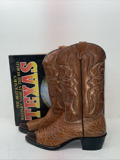 New Men’s Brown Texas Brand Cowboy Boots. 1081 10 D. 6-94