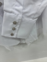 New Kids Champion Western White Long Sleeve Pearl Snap 16 Large V-29