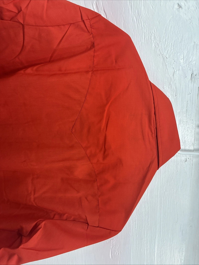 New Men’s Champion Western Orange Long Sleeve Pearl Snap 16 X 35 Large DD-46
