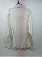 New Women’s Cumberland White Gem Long Sleeve Pearl Snap 3XL GG-89