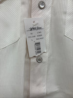 New Kids White Horse White Long Sleeve Pearl Snap Large CC-102