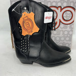 New Children’s Black Dingo Cowboy Boots With Fringe. 11 D. 24-72