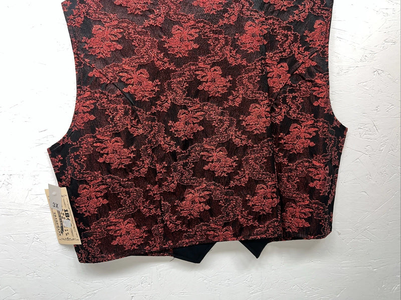 New Women’s Red 1849 Authentic Ranchwear Western Show Vest 3X WW-44